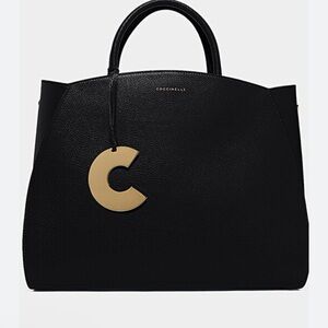 Black Leather Tote Bag coccinelle